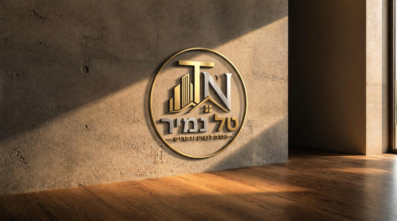 קיר בטון מינימליסטי פוגש רצפת עץ עם אור שמש טבעי